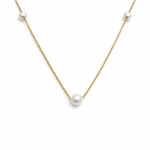 White Freshwater Satellite Necklace